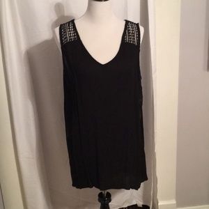 Old Navy relaxed crochet yoke top
